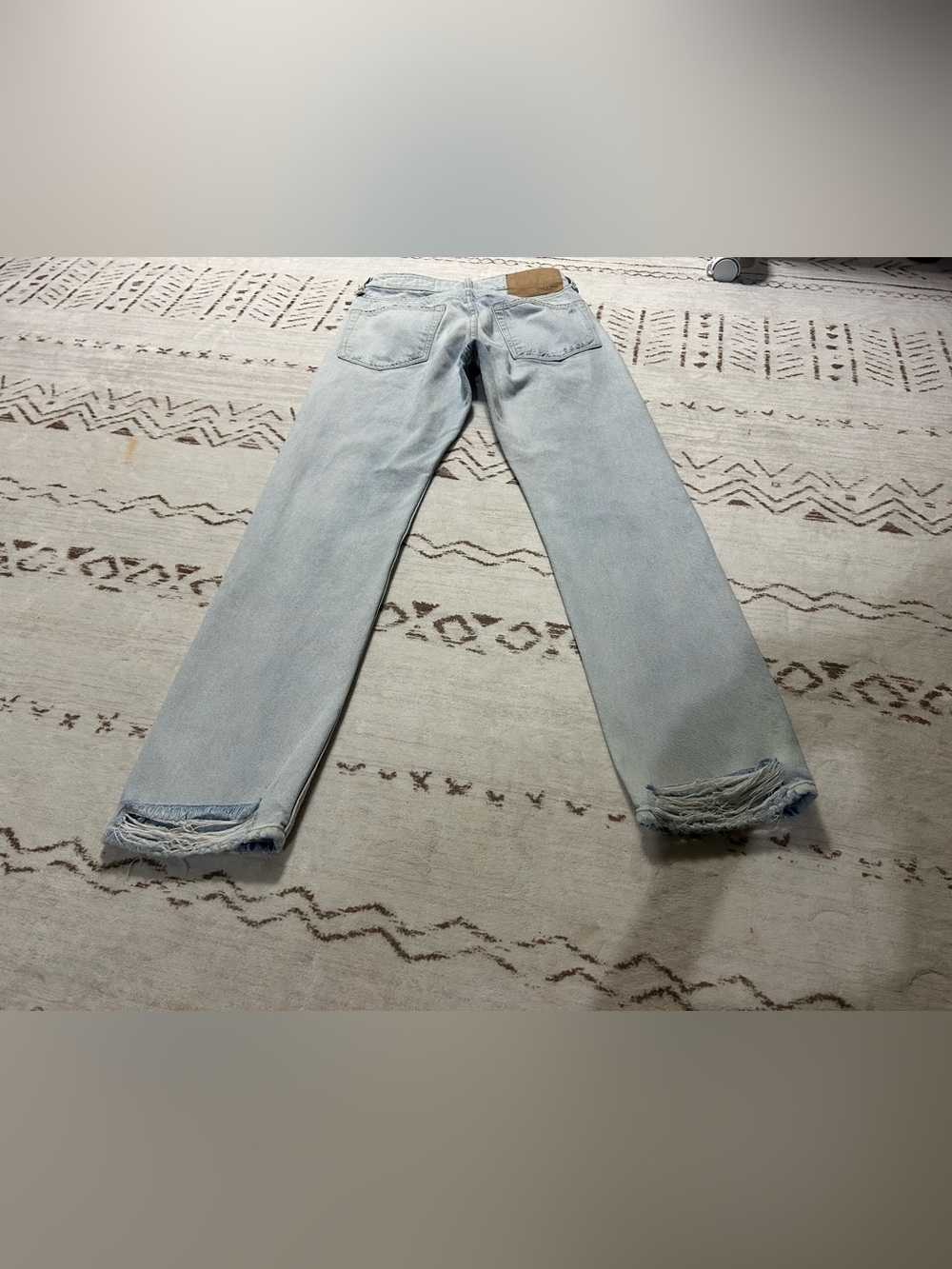 rag & bone Maya High Rise Slim Jeans 26 Light Wash Distressed Straight - Picture 5 of 12